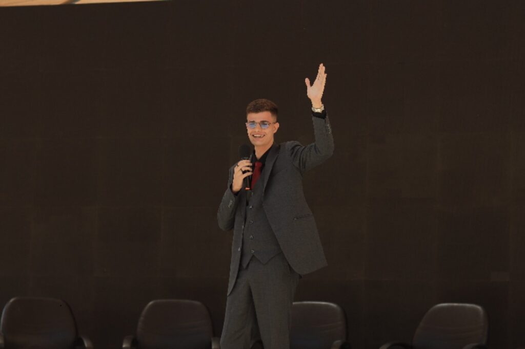 Canadian International College CIC Egypt - Ahmad Speaking on Stage
